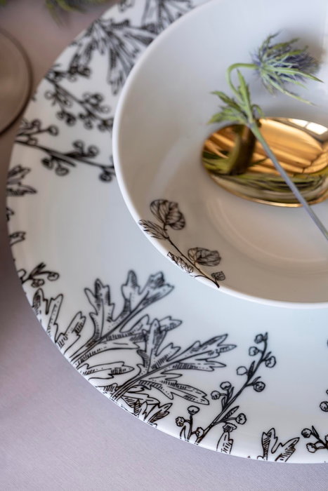Hermia Juego de Vajilla de Porcelana de 24 Piezas Multicolor